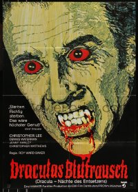 1b0437 SCARS OF DRACULA German R1970s different art of vampire Christopher Lee, Hammer horror!