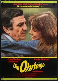 1b0439 SLAP German 1974 Claude Pinoteau, La Gifle, close-up with Lino Ventura, sexy Isabelle Adjani!