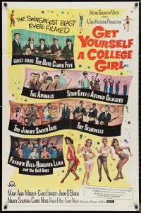 1b1221 GET YOURSELF A COLLEGE GIRL 1sh 1964 hip-est happiest rock & roll show, Dave Clark 5 & more!