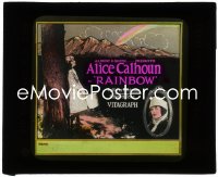 1b0250 RAINBOW glass slide 1921 pretty Alice Calhoun close up & full-length leaning on tree!