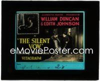 1b0255 SILENT VOW glass slide 1922 William Duncan fighting bad guy to rescue Edith Johnson!