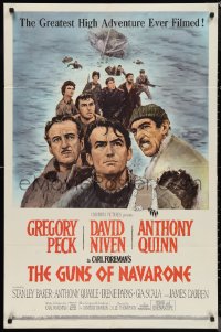 1b1236 GUNS OF NAVARONE 1sh 1961 Gregory Peck, David Niven & Anthony Quinn by Howard Terpning!