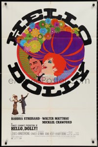 1b1242 HELLO DOLLY 1sh 1969 Barbra Streisand & Walter Matthau by Richard Amsel, Roadshow!