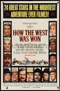 1b1249 HOW THE WEST WAS WON 1sh 1964 John Ford, 24 great stars in mightiest adventure!