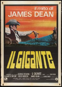 1b0810 GIANT Italian 1p R1983 best image of James Dean reclined in car, directed by George Stevens!