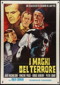 1b0845 RAVEN Italian 1p R1977 great art of Boris Karloff, Vincent Price, Peter Lorre & Nicholson!