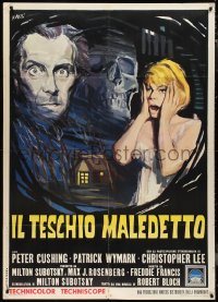 1b0850 SKULL Italian 1p 1966 Peter Cushing, Christopher Lee, different Tino Avelli horror artwork!