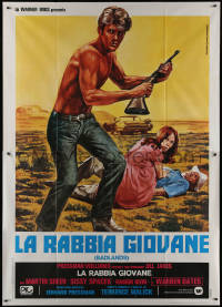 1b0884 BADLANDS Italian 2p 1976 Malick cult classic, Martin Sheen & Spacek, different Piovano art!