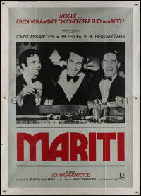 1b0921 HUSBANDS Italian 2p R1979 Ben Gazzara, Peter Falk & John Cassavetes in tuxedos at bar!