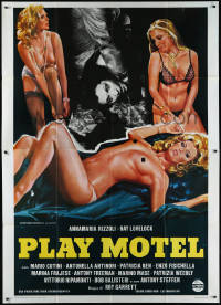 1b0948 PLAY MOTEL Italian 2p 1979 close up of near-naked Anna Maria Rizzoli & sexy girls, rare!