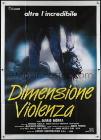 1b0959 SAVAGE ZONE Italian 2p 1984 Mario Morra's Dimensione Violenza, art of decapitated head!