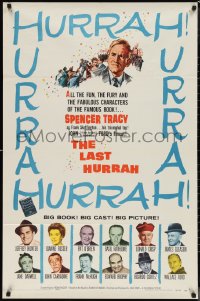 1b1275 LAST HURRAH 1sh 1958 John Ford, art of Spencer Tracy, portraits of 12 top cast members!