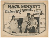 1b1793 FLICKERING YOUTH TC 1924 Harry Langdon, a lady barber specialized in hot applications, rare!