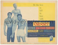 1b1797 GIDGET TC 1959 cute Sandra Dee on James Darren & Cliff Robertson's shoulders!