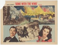 1b1968 GONE WITH THE WIND LC #6 R1954 Clark Gable & Vivien Leigh + art of burning Atlanta!