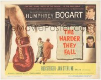 1b1801 HARDER THEY FALL TC 1956 Humphrey Bogart, Rod Steiger, cool boxing artwork, classic!