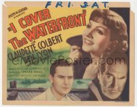 1b1811 I COVER THE WATERFRONT TC 1933 Claudette Colbert, Lyon & Torrence by waterfront, very rare!