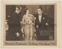 1b1977 IN AGAIN OUT AGAIN LC 1919 Douglas Fairbanks glares at Arline Pretty at their wedding, rare!