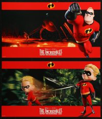 1b1078 INCREDIBLES 7 10x17 LCs 2004 Disney/Pixar animated superhero family, cool widescreen images!