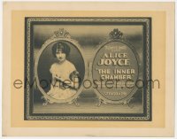 1b1817 INNER CHAMBER TC 1921 wonderful portrait of pretty Alice Joyce in picture frame, ultra rare!