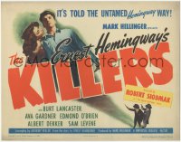 1b1827 KILLERS TC 1946 Burt Lancaster & sexy Ava Gardner, from Ernest Hemingway's story, Siodmak!