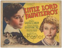 1b1836 LITTLE LORD FAUNTLEROY TC 1936 Freddie Bartholomew, Dolores Costello Barrymore & dog, rare!