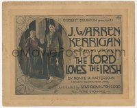 1b1838 LORD LOVES THE IRISH TC 1919 J. Warren Kerrigan has no ambition until he falls in love!