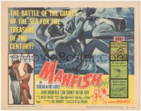 1b1847 MANFISH TC 1956 aqua-lung divers in death struggle with each other & sea creatures!