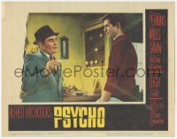 1b2031 PSYCHO LC #2 1960 Alfred Hitchcock, Martin Balsam quizzes Anthony Perkins at the Bates Motel!