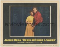 1b2039 REBEL WITHOUT A CAUSE LC #4 1955 James Dean & Natalie Wood close up, Nicholas Ray classic!