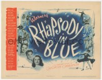 1b1869 RHAPSODY IN BLUE TC 1945 Robert Alda as George Gershwin, Al Jolson in blackface pictured!