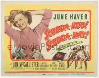 1b1874 SCUDDA HOO SCUDDA HAY TC 1948 three great images of sexy June Haver flirting with boys!