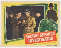 1b2052 SECRET SERVICE INVESTIGATOR LC #6 1948 Lloyd Bridges in trench coat & fedora with police!