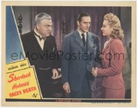 1b2054 SHERLOCK HOLMES FACES DEATH LC 1943 Basil Rathbone & Nigel Bruce as Watson w/ Hillary Brooke!