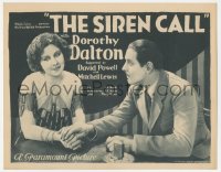 1b1878 SIREN CALL TC 1922 Dorothy Dalton is a dance hall girl with fur trader boyfriends, rare!