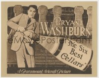 1b1879 SIX BEST CELLARS TC 1920 great image of Bryant Washburn opening giant champagne bottle, rare!