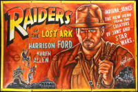 1b0097 RAIDERS OF THE LOST ARK hand painted 77x116 Lebanese poster R2000s Zeineddine art of Ford!