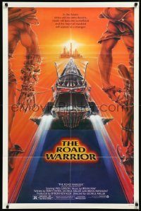 1b1297 MAD MAX 2: THE ROAD WARRIOR 1sh 1982 Mel Gibson in the title role, great art by Commander!