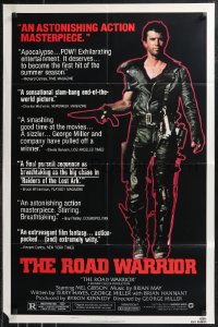 1b1296 MAD MAX 2: THE ROAD WARRIOR style B 1sh 1982 George Miller, Mel Gibson returns as Mad Max!