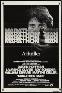 1b1303 MARATHON MAN 1sh 1976 cool image of Dustin Hoffman, John Schlesinger classic thriller!