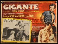 1b0149 GIANT Mexican LC 1956 c/u of Liz Taylor kneeling before James Dean with rifle on shoulders!