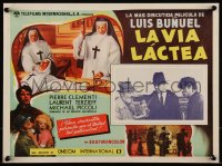 1b0157 MILKY WAY Mexican LC 1969 Luis Bunuel's La Voie Lactee, boder art of nun being crucified!