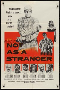 1b1325 NOT AS A STRANGER 1sh 1955 doctor Robert Mitchum, Olivia De Havilland, Frank Sinatra!