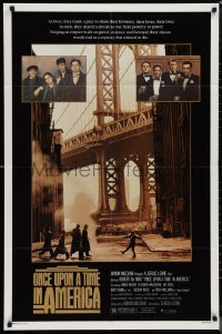 1b1330 ONCE UPON A TIME IN AMERICA 1sh 1984 De Niro, Woods, Sergio Leone, top cast old and young!