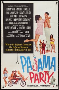 1b1335 PAJAMA PARTY 1sh 1964 Annette Funicello in sexy lingerie, Tommy Kirk, Buster Keaton!