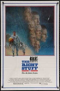 1b1363 RIGHT STUFF 1sh 1983 great Tom Jung montage art of the first NASA astronauts!