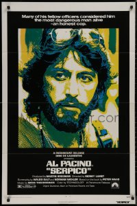 1b1379 SERPICO 1sh 1974 great image of undercover cop Al Pacino, Sidney Lumet crime classic!