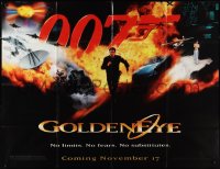 1b0182 GOLDENEYE subway poster 1995 Pierce Brosnan as secret agent James Bond 007, cool montage!