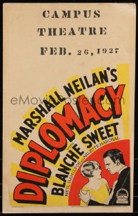 1b1516 DIPLOMACY WC 1926 great art of Blanche Sweet & Neil Hamilton, ultra rare!