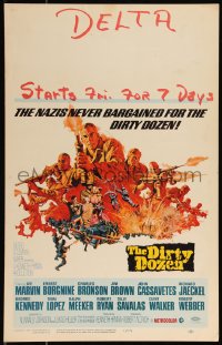 1b1517 DIRTY DOZEN WC 1967 Charles Bronson, Jim Brown, Lee Marvin, cool Frank McCarthy art!